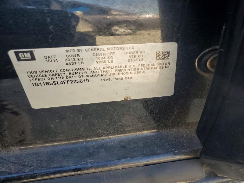 77673315 :رقم المزاد ، 1G11B5SL4FF205810 vin ، 2015 Chevrolet Malibu مزاد بيع