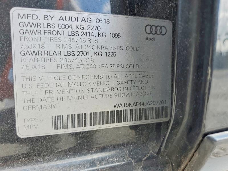Продажа на аукционе авто 2018 Audi A4 Allroad, vin: WA19NAF44JA207201, номер лота: 76992095
