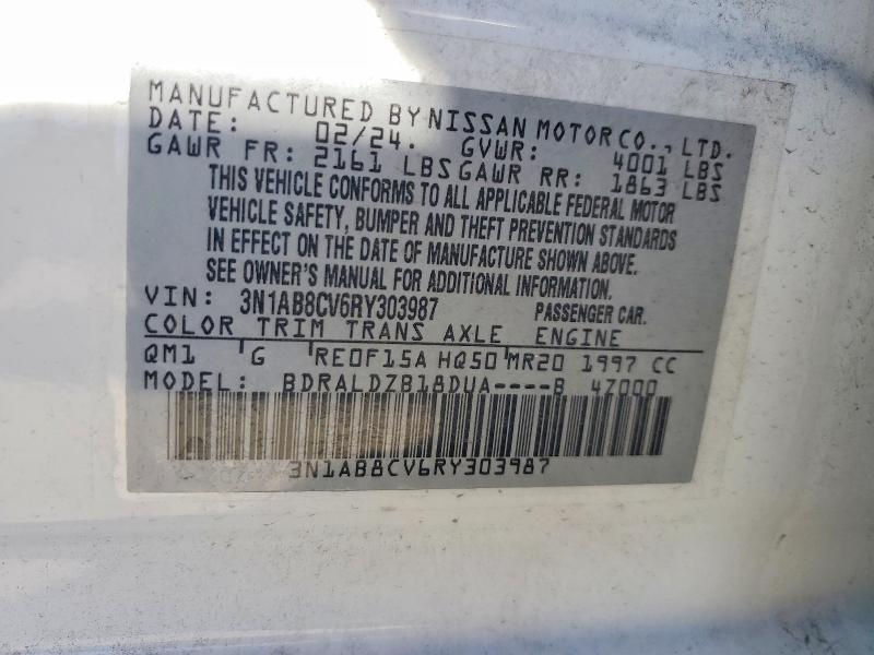 Продаж на аукціоні авто 2024 Nissan Sentra, vin: 3N1AB8CV6RY303987, номер лоту: 78183605