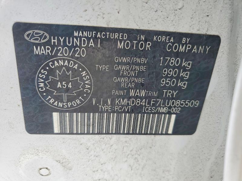 Продаж на аукціоні авто 2020 Hyundai Elantra, vin: KMHD84LF7LU085509, номер лоту: 77185795