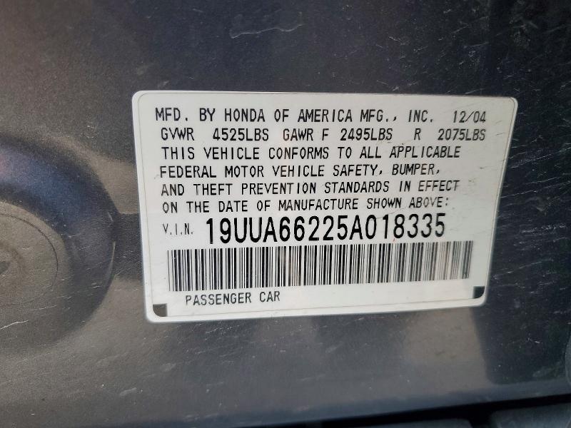 Продажа на аукционе авто 2005 Acura Tl, vin: 19UUA66225A018335, номер лота: 77087685