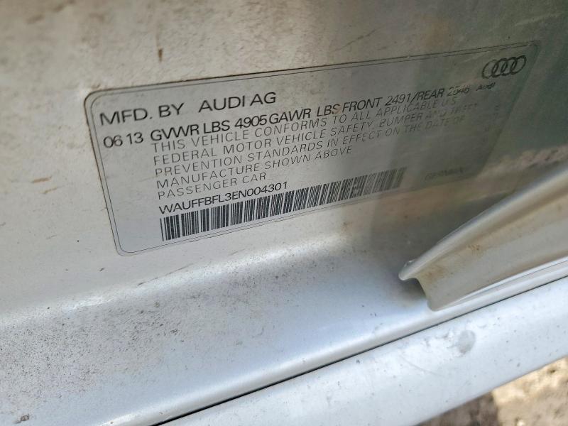 78927045 :رقم المزاد ، WAUFFBFL3EN004301 vin ، 2014 Audi A4 مزاد بيع