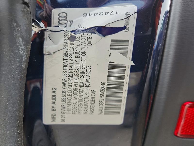 Aukcja sprzedaży 2025 Audi A6, vin: WAUE3BF27SN050916, numer aukcji: 73637075