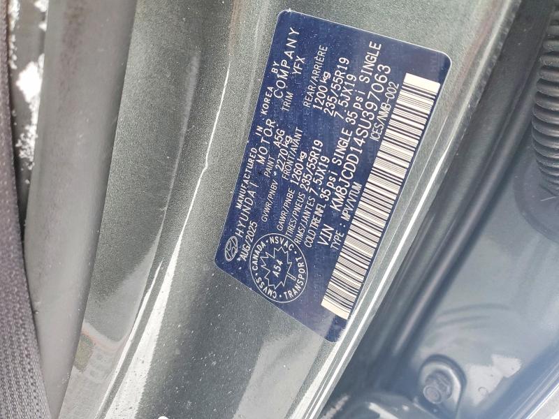 2025 Hyundai Tucson მანქანა იყიდება აუქციონზე, vin: KM8JCDD14SU397063, აუქციონის ნომერი: 75982915