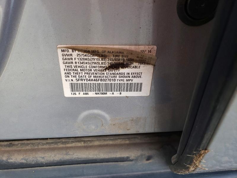 Продаж на аукціоні авто 2015 Acura Mdx, vin: 5FRYD4H46FB027010, номер лоту: 77716135