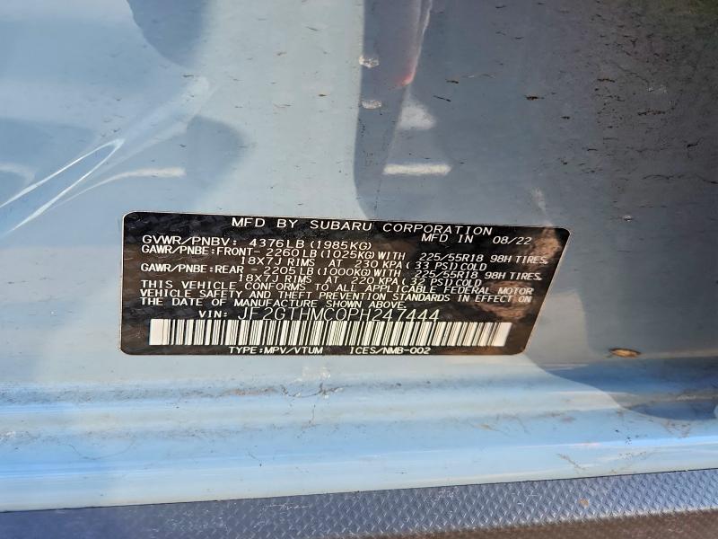 2023 Subaru Crosstrek მანქანა იყიდება აუქციონზე, vin: JF2GTHMC0PH247444, აუქციონის ნომერი: 79202795
