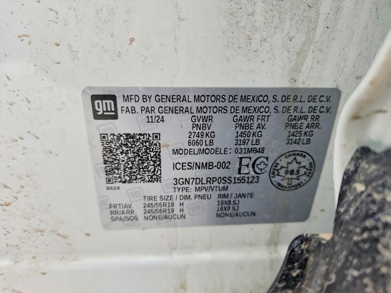Aukcja sprzedaży 2025 Chevrolet Equinox, vin: 3GN7DLRP0SS155123, numer aukcji: 75169445