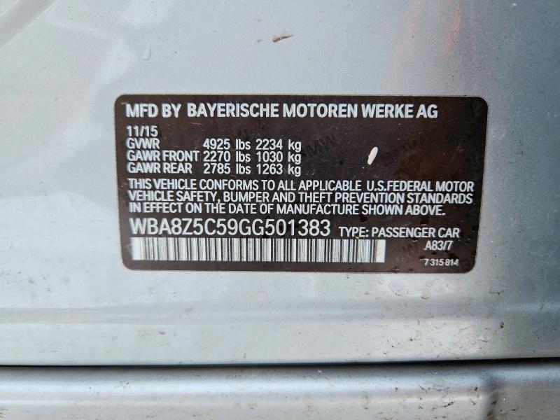 77226505 :رقم المزاد ، WBA8Z5C59GG501383 vin ، 2016 Bmw 328 مزاد بيع
