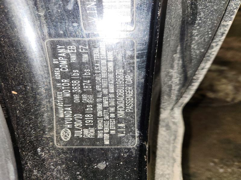 76201405 :رقم المزاد ، KMHCM3AC8BU195879 vin ، 2011 Hyundai Accent مزاد بيع