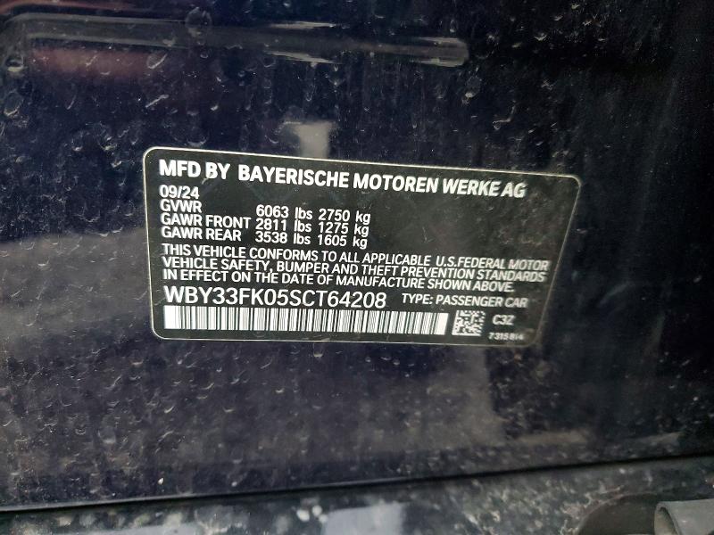 77710325 :رقم المزاد ، WBY33FK05SCT64208 vin ، 2025 Bmw I5 مزاد بيع