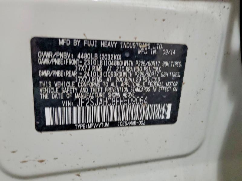 75838445 :رقم المزاد ، JF2SJAHC8FH509064 vin ، 2015 Subaru Forester مزاد بيع