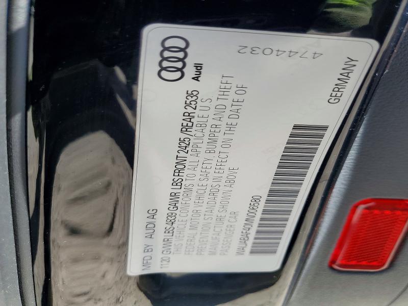 77800045 :رقم المزاد ، WAUABAF40MN006580 vin ، 2021 Audi A4 مزاد بيع