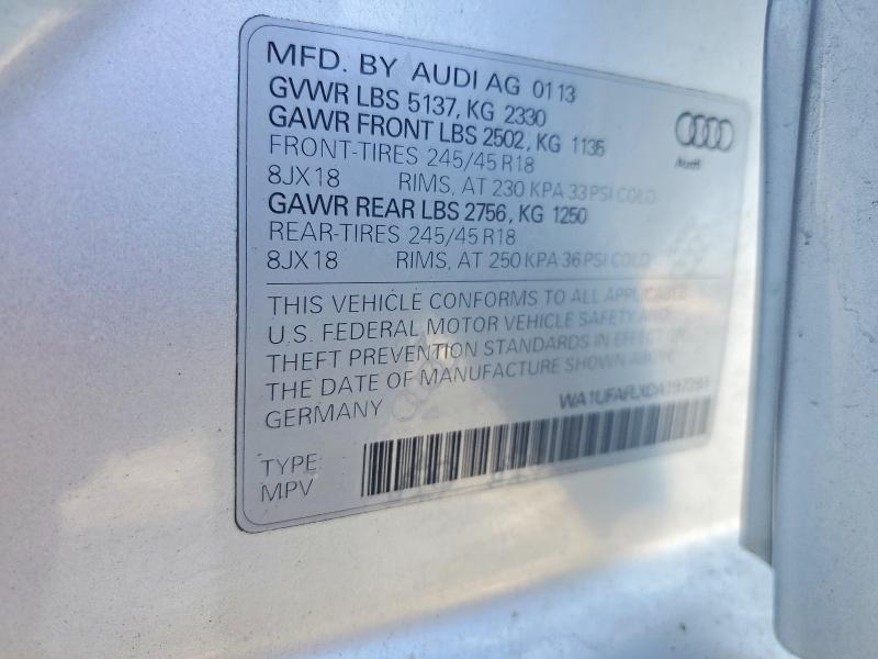78264885 :رقم المزاد ، WA1UFAFLXDA197261 vin ، 2013 Audi A4 Allroad مزاد بيع