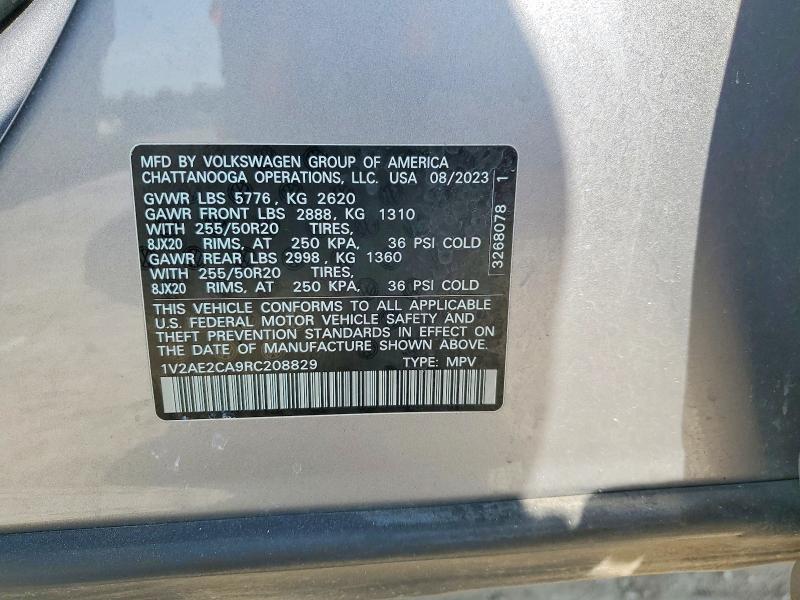 Продажа на аукционе авто 2024 Volkswagen Atlas Cross Sport, vin: 1V2AE2CA9RC208829, номер лота: 76233445