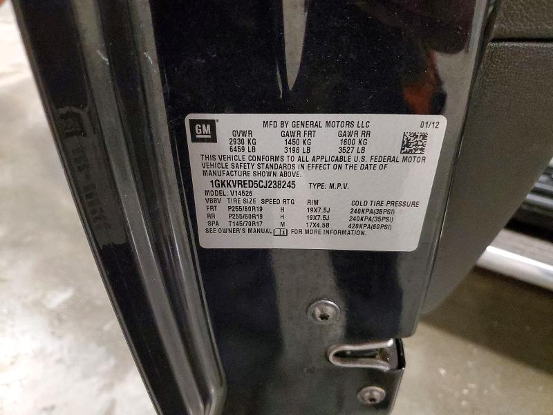 77030165 :رقم المزاد ، 1GKKVRED5CJ238245 vin ، 2012 Gmc Acadia مزاد بيع