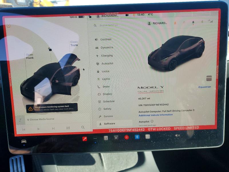 2022 Tesla Model Y მანქანა იყიდება აუქციონზე, vin: 7SAYGDEF1NF452442, აუქციონის ნომერი: 76623965