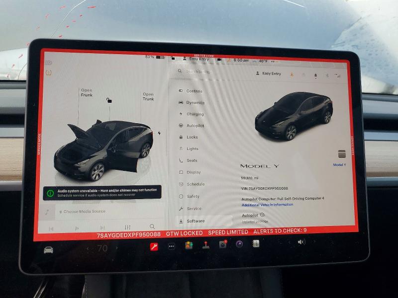 77333015 :رقم المزاد ، 7SAYGDEDXPF950088 vin ، 2023 Tesla Model Y مزاد بيع