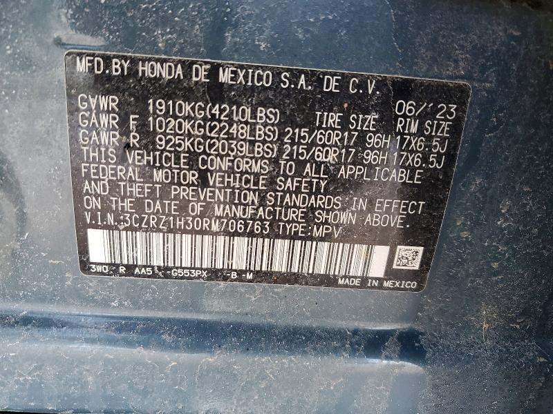 Aukcja sprzedaży 2024 Honda Hr-v, vin: 3CZRZ1H30RM706763, numer aukcji: 78402205