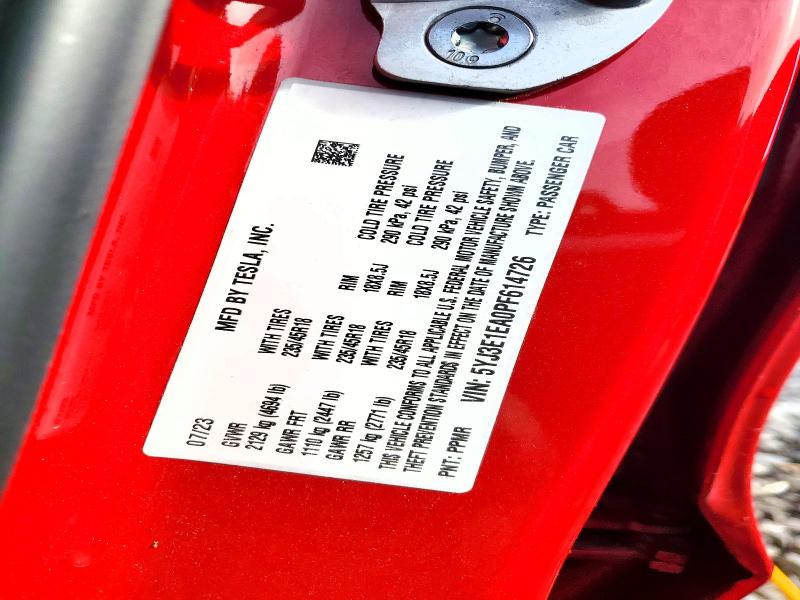 Aukcja sprzedaży 2023 Tesla Model 3, vin: 5YJ3E1EA0PF614726, numer aukcji: 75544465