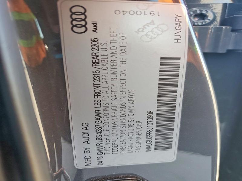 Продаж на аукціоні авто 2018 Audi A3, vin: WAUGUGFF8J1073908, номер лоту: 76938585