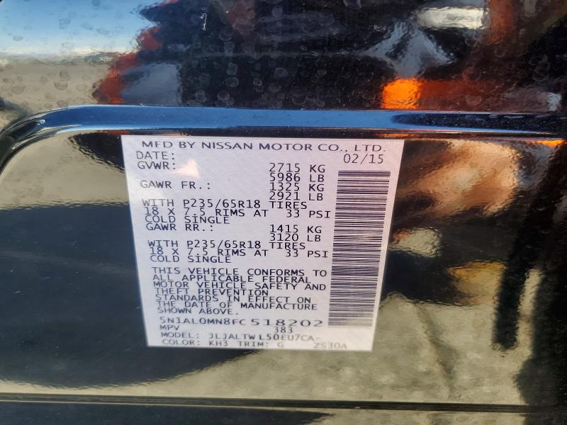 Aukcja sprzedaży 2015 Infiniti Qx60, vin: 5N1AL0MN8FC518202, numer aukcji: 77946745