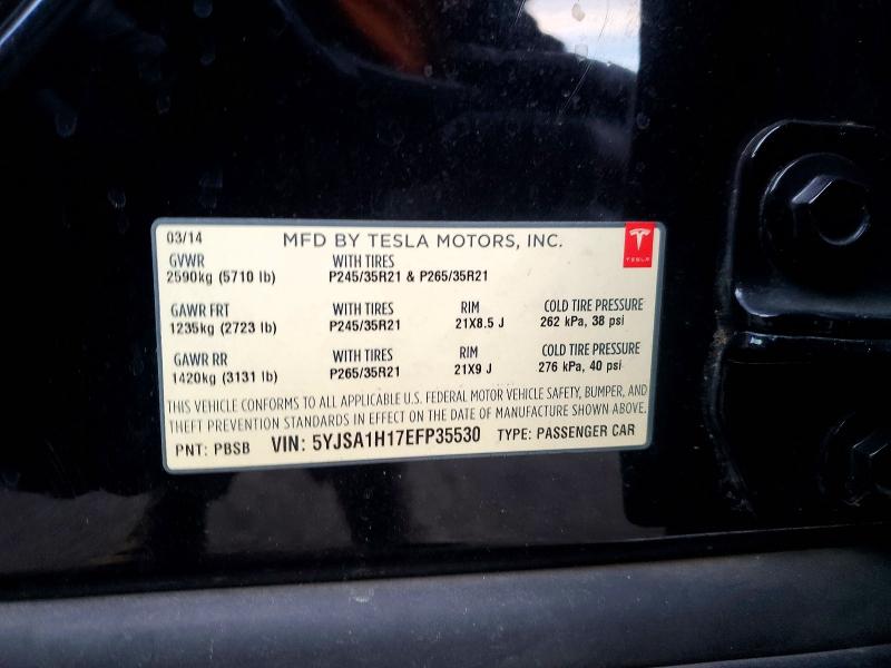 Aukcja sprzedaży 2014 Tesla Model S, vin: 5YJSA1H17EFP35530, numer aukcji: 77542545