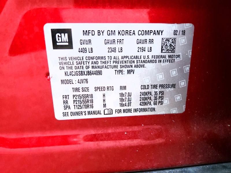 Продаж на аукціоні авто 2018 Buick Encore, vin: KL4CJGSBXJB644090, номер лоту: 79059955