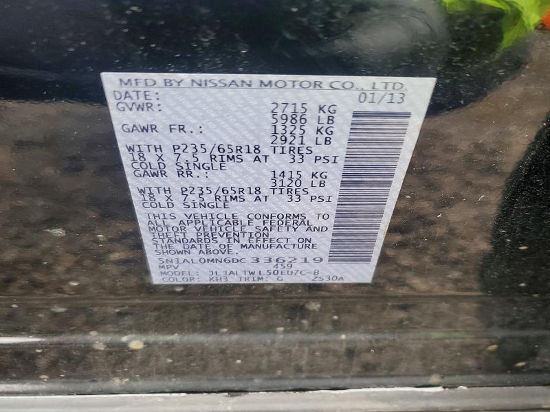 Продаж на аукціоні авто 2013 Infiniti Jx35, vin: 5N1AL0MN6DC336219, номер лоту: 78242815