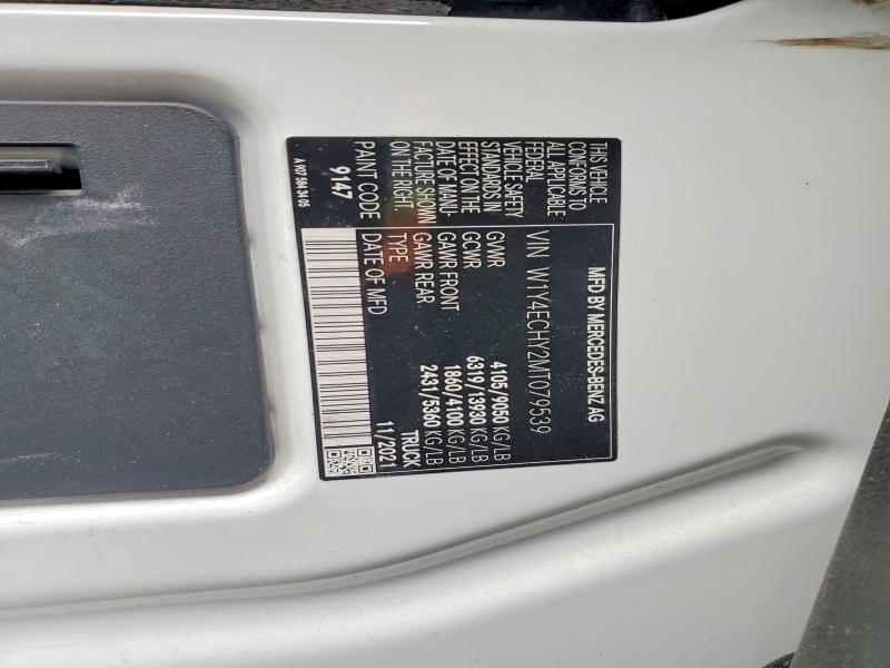 Aukcja sprzedaży 2021 Mercedes-benz Sprinter, vin: W1Y4ECHY2MT079539, numer aukcji: 54897486