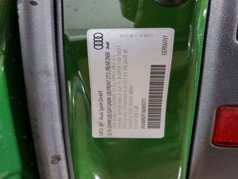 78495315 :رقم المزاد ، WUABWCF51KA903771 vin ، 2019 Audi Rs5 مزاد بيع