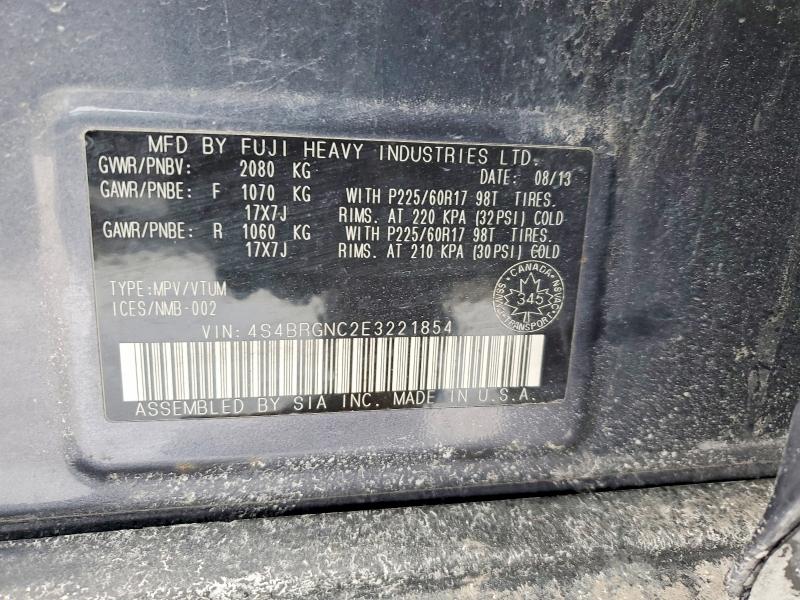 Продажа на аукционе авто 2014 Subaru Outback, vin: 4S4BRGNC2E3221854, номер лота: 77660575