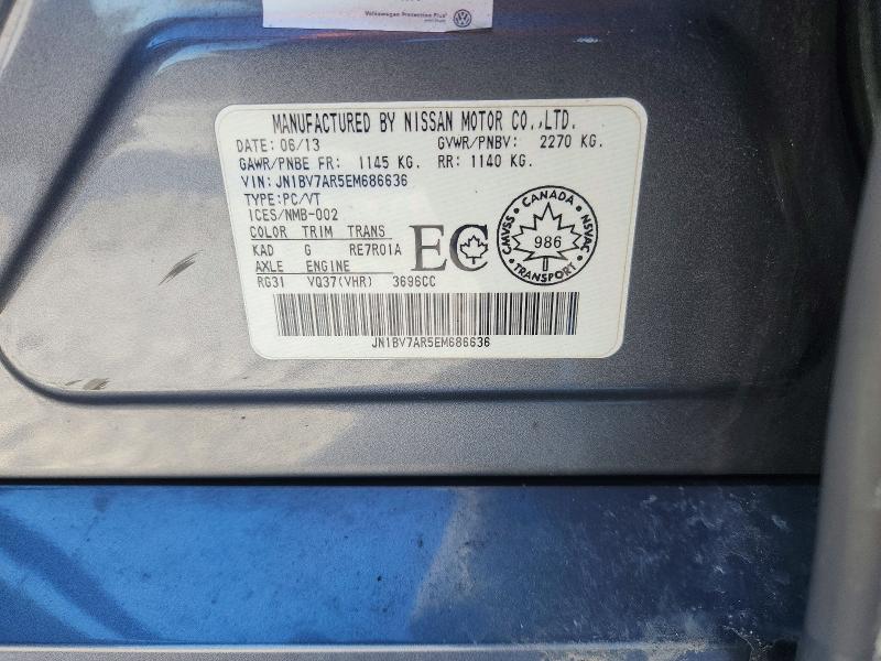 Aukcja sprzedaży 2014 Infiniti Q50, vin: JN1BV7AR5EM686636, numer aukcji: 76885605