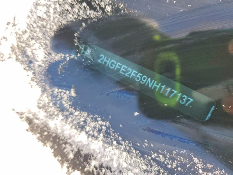 Aukcja sprzedaży 2022 Honda Civic, vin: 2HGFE2F59NH117137, numer aukcji: 76785145