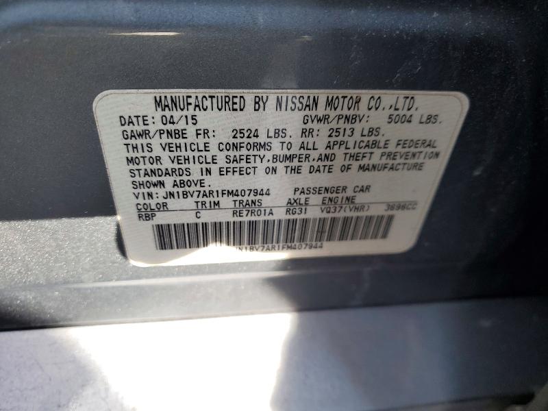 Aukcja sprzedaży 2015 Infiniti Q50, vin: JN1BV7AR1FM407944, numer aukcji: 75830475