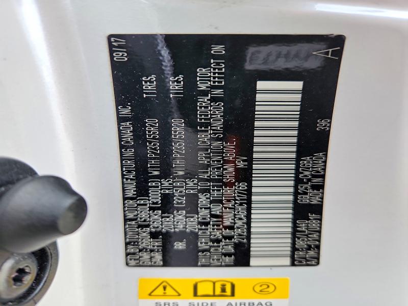 76390355 :رقم المزاد ، 2T2BZMCA6HC117766 vin ، 2017 Lexus Rx مزاد بيع