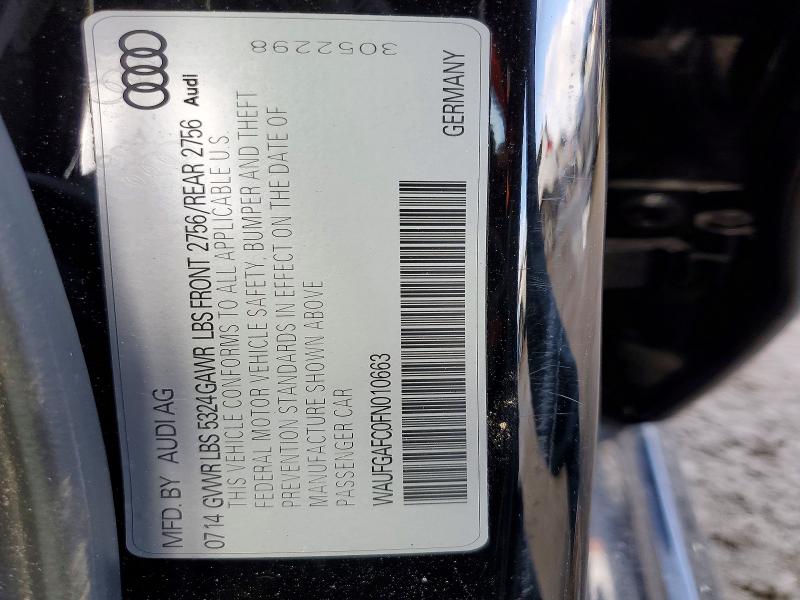 73013205 :رقم المزاد ، WAUFGAFC0FN010663 vin ، 2015 Audi A6 مزاد بيع