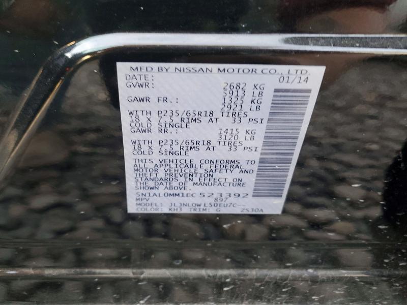Продажа на аукционе авто 2014 Infiniti Qx60, vin: 5N1AL0MM1EC523392, номер лота: 76931965