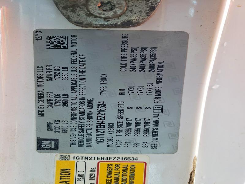 79023245 :رقم المزاد ، 1GTN2TEH4EZ216534 vin ، 2014 Gmc Sierra مزاد بيع