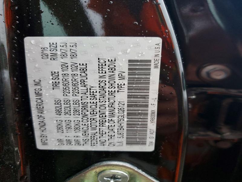 Aukcja sprzedaży 2016 Acura Rdx, vin: 5J8TB4H75GL026121, numer aukcji: 77589555