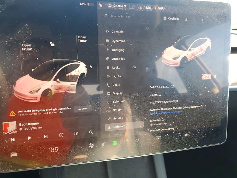 Продажа на аукционе авто 2023 Tesla Model 3, vin: 5YJ3E1EA7PF398213, номер лота: 79431885