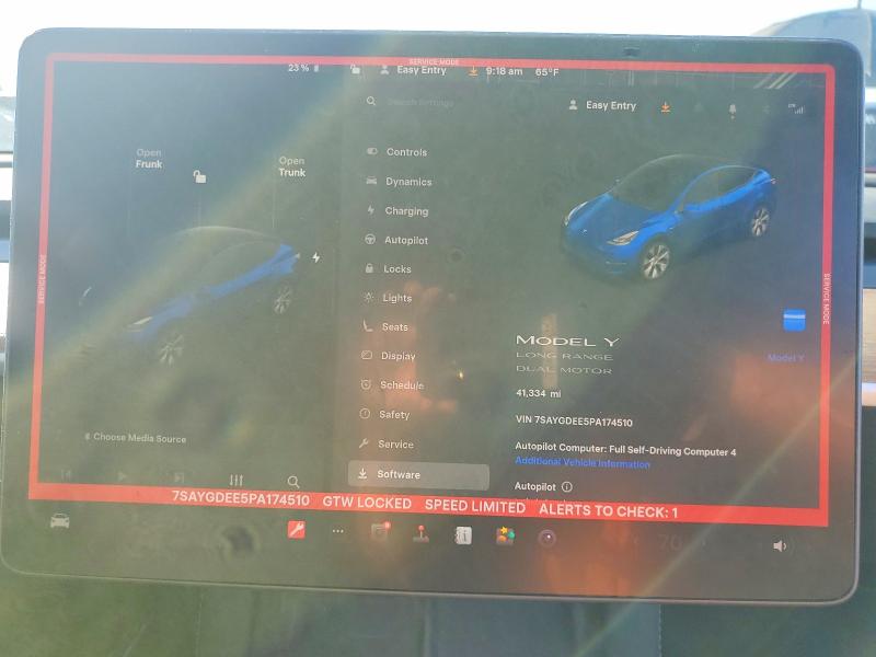 77354045 :رقم المزاد ، 7SAYGDEE5PA174510 vin ، 2023 Tesla Model Y مزاد بيع
