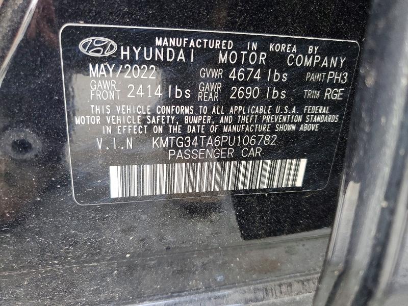 78298145 :رقم المزاد ، KMTG34TA6PU106782 vin ، 2023 Genesis G70 مزاد بيع