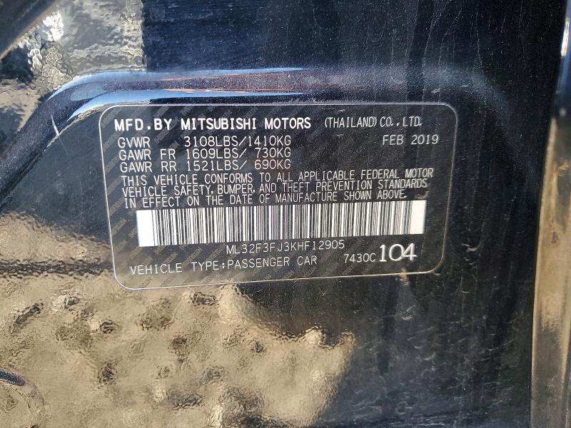 Aukcja sprzedaży 2019 Mitsubishi Mirage, vin: ML32F3FJ3KHF12905, numer aukcji: 77197275