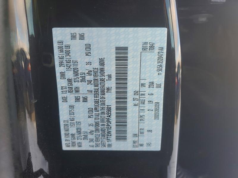 Продаж на аукціоні авто 2023 Ford F150 Super, vin: 1FTEW1EP3PFA55601, номер лоту: 76155385