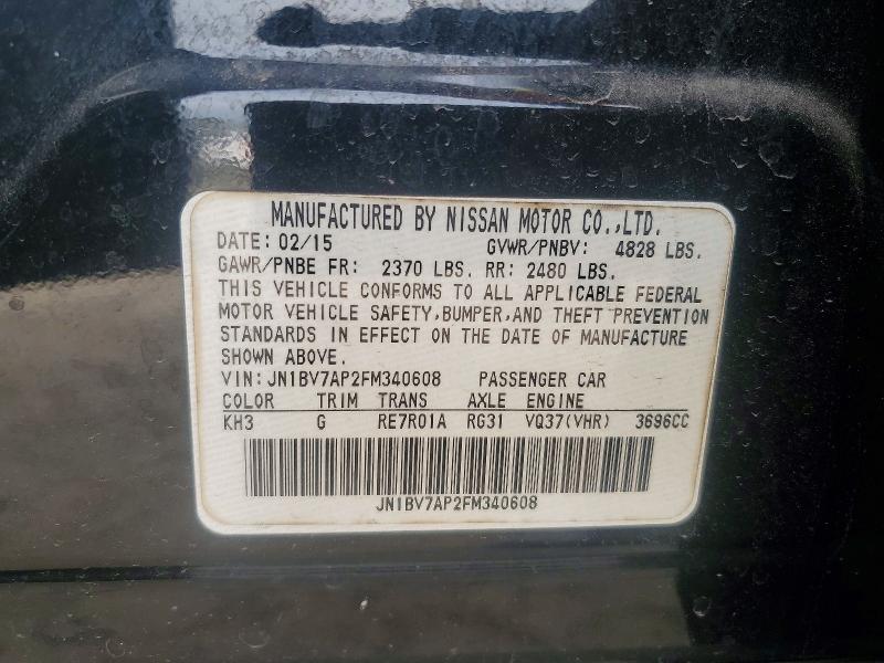 Продажа на аукционе авто 2015 Infiniti Q50, vin: JN1BV7AP2FM340608, номер лота: 77879585