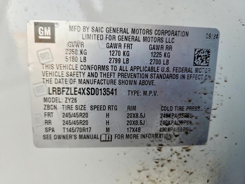 Продаж на аукціоні авто 2025 Buick Envision, vin: LRBFZLE4XSD013541, номер лоту: 76620825