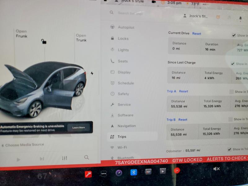 Aukcja sprzedaży 2022 Tesla Model Y, vin: 7SAYGDEEXNA004740, numer aukcji: 76491345