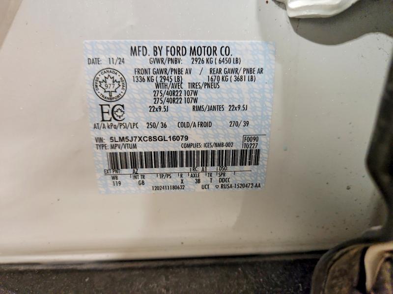 Продажа на аукционе авто 2025 Lincoln Aviator, vin: 5LM5J7XC8SGL16079, номер лота: 76136015