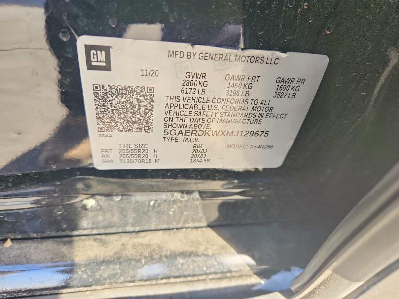Продаж на аукціоні авто 2021 Buick Enclave, vin: 5GAERDKWXMJ129675, номер лоту: 78061485