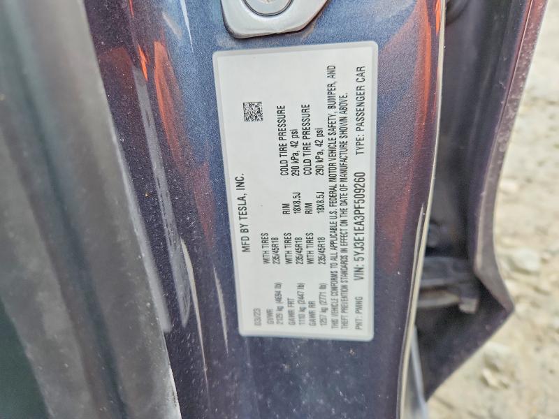 Aukcja sprzedaży 2023 Tesla Model 3, vin: 5YJ3E1EA3PF509260, numer aukcji: 79049915